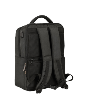 Mochila Safta Business 2 Bolsos + USB 15.6" Preto