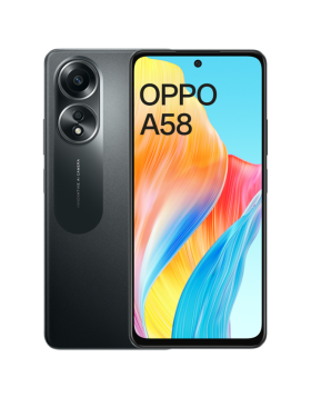 Smartphone Oppo A58 6GB/128GB Dual Sim Glowing Black