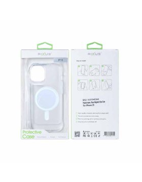 Capa Rixus iPhone 15 Plus Magsafe Clear