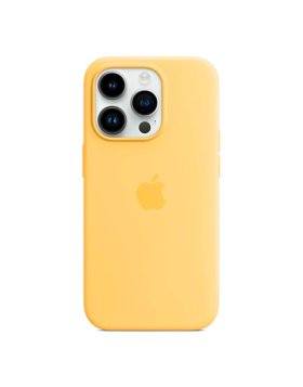 Capa Silicone Apple iPhone 14 Pro MagSafe Amarelo Solar