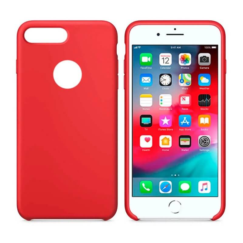 Capa Silicone iPhone 7 | 8 Plus Vermelho