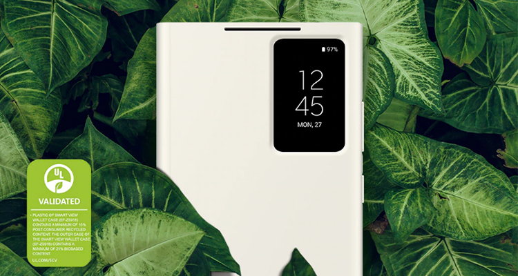 Capa Smart View Samsung Galaxy S23 Ultra com Bolso para Cartões Ecológica